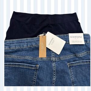 NWT Seraphine Overbump Maternity jeans 
 Wide Cropped Leg size 6